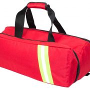 Image of a Lennox Red Oxygen barrel bag with a diagonal reflective strip