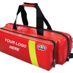 Lennox Oxygen Barrel bag in red wipe down material