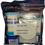 value first aid kit showing label for own logo printing